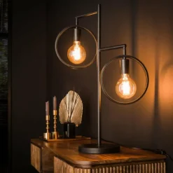 hofstein Lampes À Poser|Tischleuchte Lampe à poser Anthracite, 2 lumières