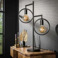 hofstein Lampes À Poser|Tischleuchte Lampe à poser Anthracite, 2 lumières