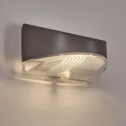 Tolerud Lampe murale d´extérieur LED Gris, Argenté, 1 lumière, Détecteur de mouvement