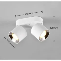 Luminaires Trio Spots Et Projecteurs|Trio GUAYANA Plafonnier Blanc, 2 lumières