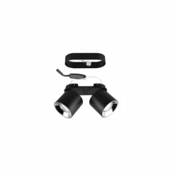 Luminaires Trio Spots Et Projecteurs|Trio GUAYANA Plafonnier Noir, 2 lumières