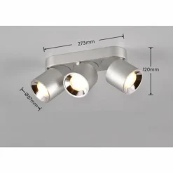 Luminaires Trio Spots Et Projecteurs|Trio GUAYANA Plafonnier Nickel mat, 3 lumières