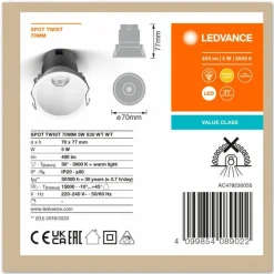 Luminaires Ledvance Luminaires Encastrés|Twist Spot encastrable LED Blanc, 1 lumière