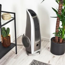 Ventilateur Benidorm Noir, Argenté, Télécommandes