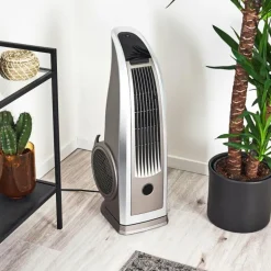 Ventilateur Benidorm Noir, Argenté, Télécommandes
