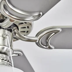 Ventilateur de plafond Apiao Brun, Couleur bois, Argenté, 1 lumière