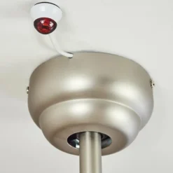 Ventilateur de plafond Morino Écru, Nickel mat, 2 lumières, Télécommandes