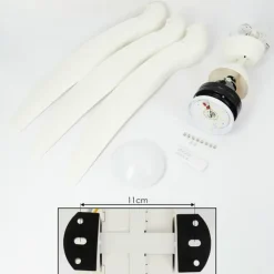 Ventilateur de plafond Malloa LED Blanc, 1 lumière, Télécommandes