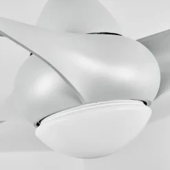 Ventilateur de plafond Malloa LED Titane, 1 lumière, Télécommandes