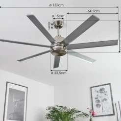 Ventilateur de plafond Aargaard Acier inoxydable, Télécommandes