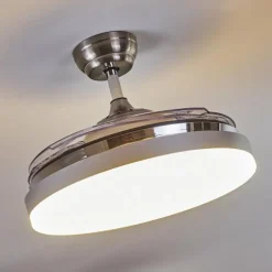 Ventilateur de plafond Bendigo LED Chrome, 1 lumière