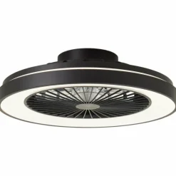 Ventilateur de plafond Brilliant Mazzaro LED Noir, 1 lumière, Télécommandes, Changeur de couleurs