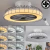 Ventilateur de plafond Burmeister LED Blanc, 1 lumière, Télécommandes