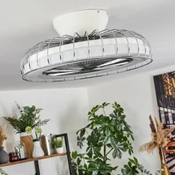 Ventilateur de plafond Burmeister LED Blanc, 1 lumière, Télécommandes
