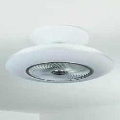 Ventilateur de plafond Chaville LED Blanc, 1 lumière, Télécommandes