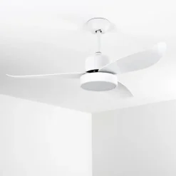 Ventilateur de plafond Doha LED Blanc, 1 lumière, Télécommandes