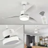 Ventilateur de plafond Doha LED Blanc, 1 lumière, Télécommandes