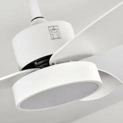 Ventilateur de plafond Doha LED Blanc, 1 lumière, Télécommandes