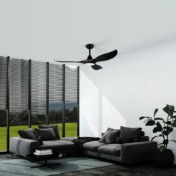 Ventilateur de plafond Eglo CIRALI 52 LED Noir, 1 lumière, Télécommandes