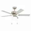 Ventilateur de plafond Eglo CADIZ Nickel mat, 1 lumière