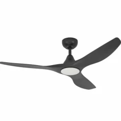 Ventilateur de plafond Eglo PORTSEA LED Noir, 1 lumière