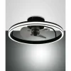 Ventilateur de plafond Fabas Luce Relais LED Noir, 1 lumière