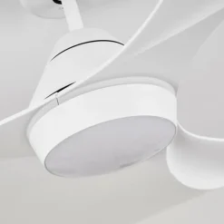 Ventilateur de plafond Follseland LED Blanc, 1 lumière, Télécommandes