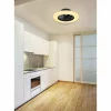 Ventilateur de plafond Globo TRAVO LED Noir, 1 lumière, Télécommandes