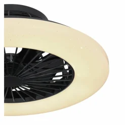 Ventilateur de plafond Globo TRAVO LED Noir, 1 lumière, Télécommandes
