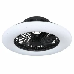 Ventilateur de plafond Globo TRAVO LED Noir, 1 lumière, Télécommandes