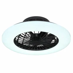 Ventilateur de plafond Globo TRAVO LED Noir, 1 lumière, Télécommandes