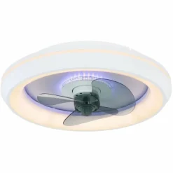 Ventilateur de plafond Globo JOEY LED Blanc, 1 lumière, Télécommandes