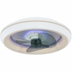 Ventilateur de plafond Globo JOEY LED Blanc, 1 lumière, Télécommandes