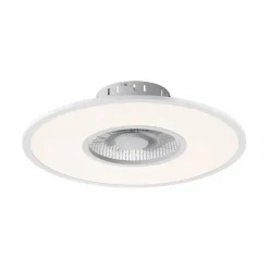 Ventilateur de plafond Leuchten Direkt FLAT-AIR LED Argenté, 1 lumière, Télécommandes