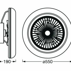 Ventilateur de plafond LEDVANCE Smart Blanc, 1 lumière, Télécommandes