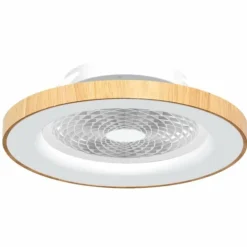 Ventilateur de plafond Mantra TIBET LED Bois foncé, Blanc, 1 lumière, Télécommandes