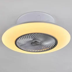 Ventilateur de plafond Nagoya LED Blanc, 1 lumière, Télécommandes