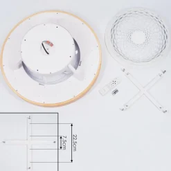 Ventilateur de plafond Penon LED Blanc, 1 lumière, Télécommandes