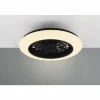 Ventilateur de plafond Reality Stralsund LED Noir, 1 lumière, Télécommandes