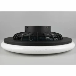 Ventilateur de plafond Reality Stralsund LED Noir, 1 lumière, Télécommandes