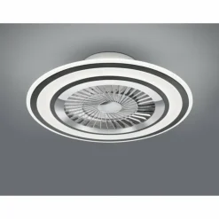 Ventilateur de plafond Reality Flaga LED Noir, 1 lumière, Télécommandes