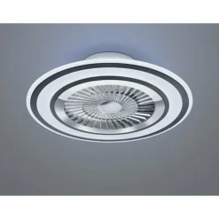 Ventilateur de plafond Reality Flaga LED Noir, 1 lumière, Télécommandes