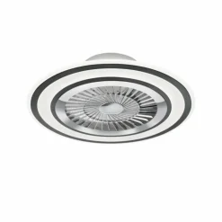 Ventilateur de plafond Reality Flaga LED Noir, 1 lumière, Télécommandes