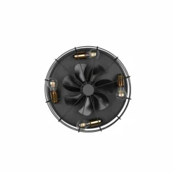 Ventilateur de plafond Reality Trondheim Noir, 4 lumières, Télécommandes