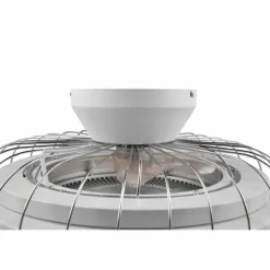 Ventilateur de plafond Reality Sandfjord LED Chrome, 1 lumière, Télécommandes