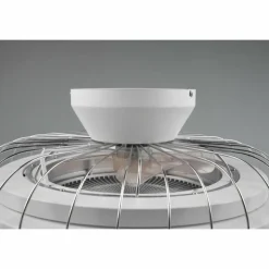 Ventilateur de plafond Reality Sandfjord LED Chrome, 1 lumière, Télécommandes