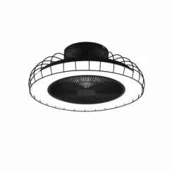 Ventilateur de plafond Reality Sandfjord LED Noir, 1 lumière, Télécommandes