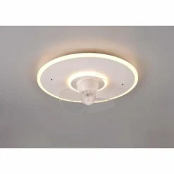 Ventilateur de plafond Reality Nybro LED Blanc, 1 lumière, Télécommandes