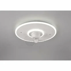 Ventilateur de plafond Reality Nybro LED Blanc, 1 lumière, Télécommandes