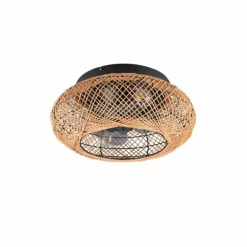 Ventilateur de plafond Reality LILLESAND Noir, 4 lumières, Télécommandes